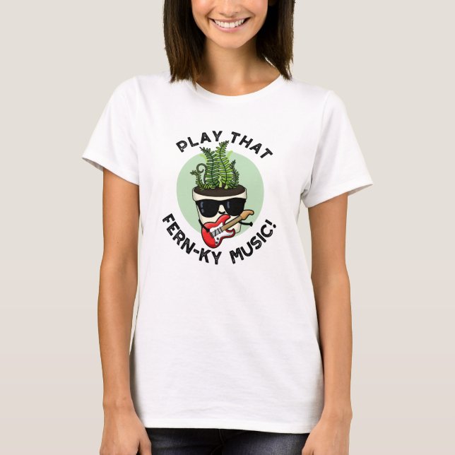 T-shirt Jouer Ce Puzzle Plante Drôle De Musique Fern (Devant)