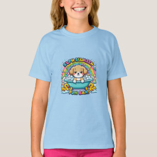 T-shirt Jouer Chiot dans un bain de bulle