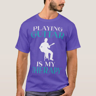 T-shirt Jouer de la guitare est mon instrument thérapeutiq