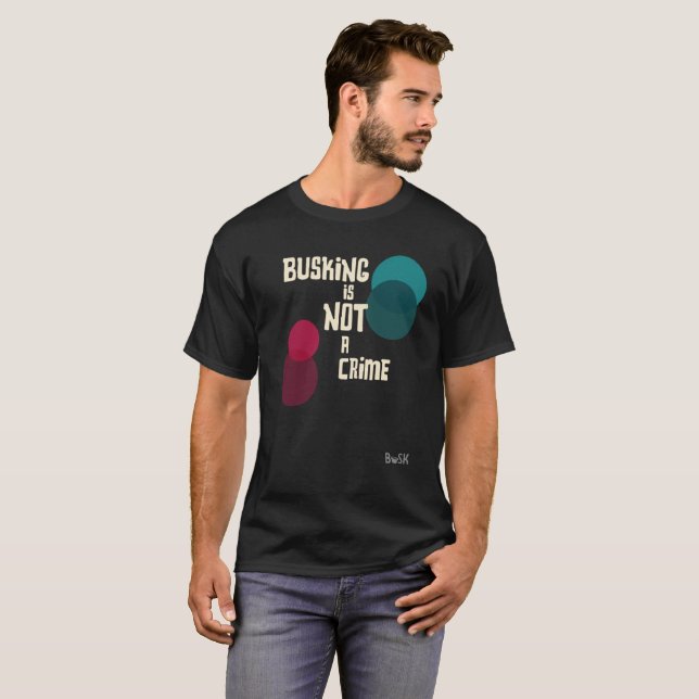 T-shirt Jouer de la musique n'est pas un crime (Devant entier)