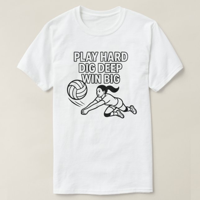 T-shirt Jouer dur creuser profond gagner gros (Design devant)