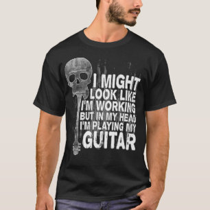 T-shirt Jouer Guitare Musicien Guitare Basse Basse Drôle D