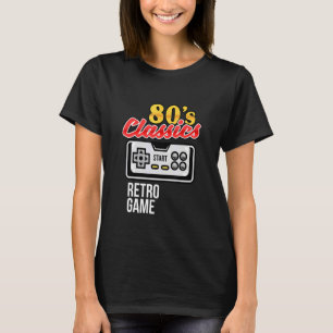 T-shirt Jouer Jeux 80's Classic Controller Retro Graphique