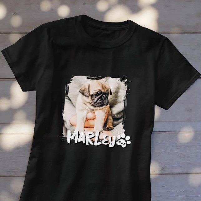 T-shirt Jouer moderne simple Grunge Personnalisé Photo pou (Créateur téléchargé)