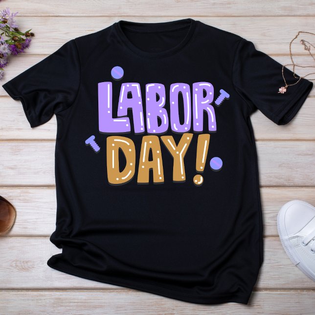 T-shirt Jouer violet et Brown Fête du Travail (Créateur téléchargé)