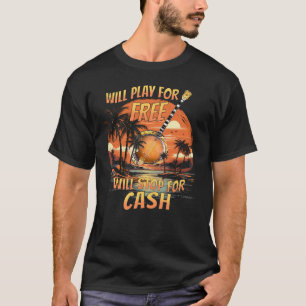 T-shirt Jouera Gratuitement S'Arrêtera Pour Cash Retro Ban