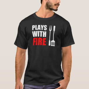 T-shirt Joues avec Grill Feu (EN FOND)