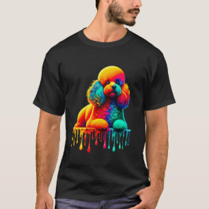 T-shirt Jouet Art Peinture qui dégouline Caniche Caniches