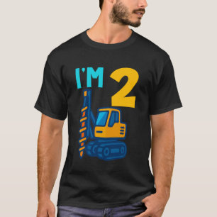 T-shirt Jouet camion rig de forage pour 2e anniversaire dr