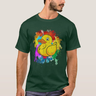 T-shirt Jouet de bain de canard à canard de mignonette col