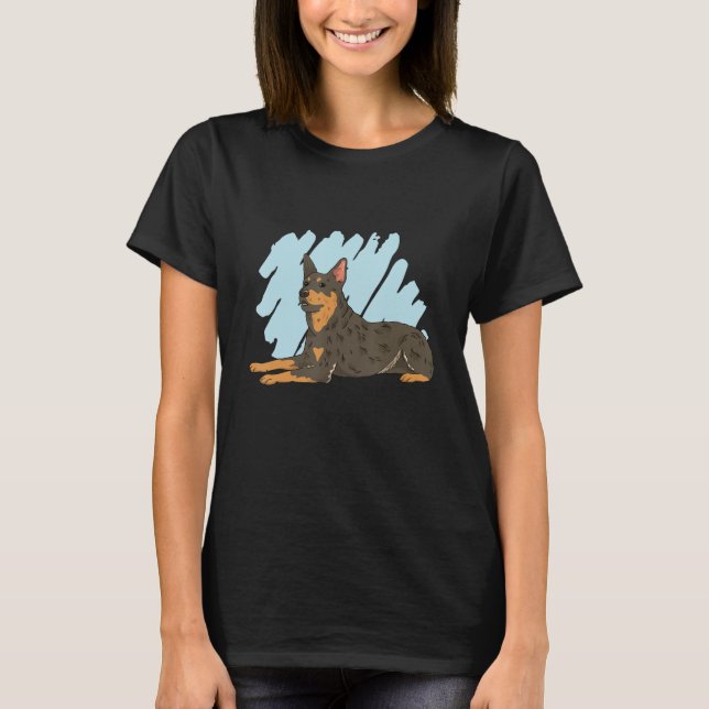 T-shirt Jouet de chien de bétail australien Lifelike pour  (Devant)