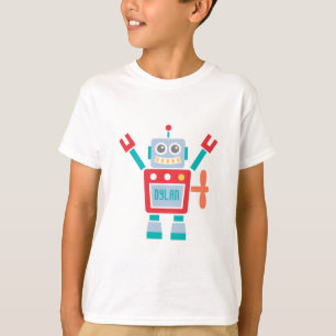 T-shirt Jouet de robot mignon vintage pour enfants