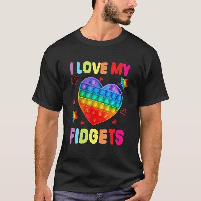 T-shirt Jouet Fidget J'Aime Mon Fidgets Pop It Game Lover  (Devant)