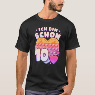 T-shirt Jouet Fidget pop it coeur pour les filles 10e anni