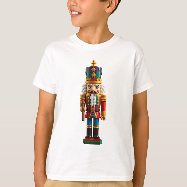 T-shirt Jouet noir de Noël coloré (Devant)