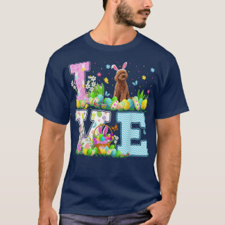 T-shirt Jouet Poodle Chien Chasse aux oeufs de Pâques Amou