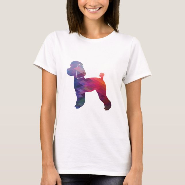 T-shirt Jouet Poodle Chien Geo Silhouette Violet (Devant)