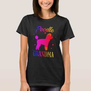 T-shirt Jouet Poodle grand-mère Vintage coloré mignon chie