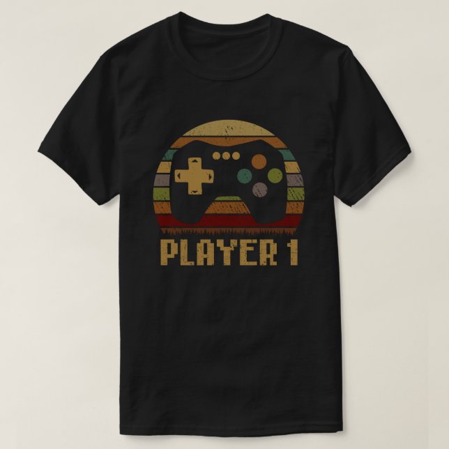 T-shirt Joueur 1 Joueur 2 Joueur correspondant Couple (Design devant)