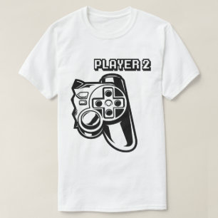 T-shirt Joueur 1 Joueur 2 Joueur Couple