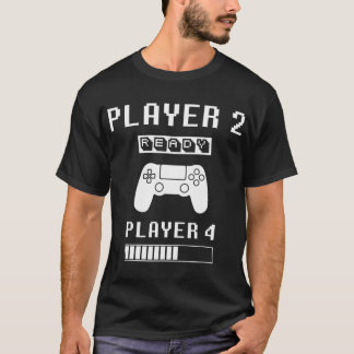 T-shirt Joueur 1 Joueur 2 joueur prêt 4 chargement...