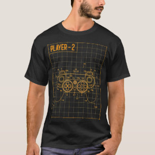T-shirt Joueur 2 Gamer Game Outfit Video Gamers Cadeau Pou