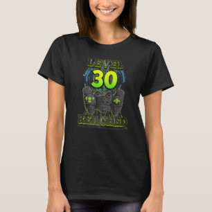 T-shirt Joueur 30ème Anniversaire Niveau 30 Atteint Jeu Ho