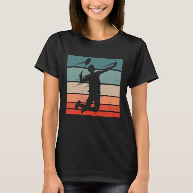 T-shirt Joueur Badminton Jump Smash (Devant)