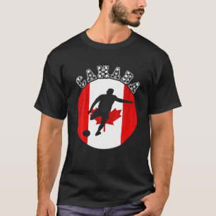 T-shirt Joueur canadien de soccer Feuille d'érable Racines