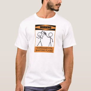 T-shirt Joueur capricieux d'avertissement de baryton