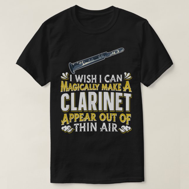 T-shirt Joueur Clarinet - Magic Magic Woodwind Instrumen (Design devant)