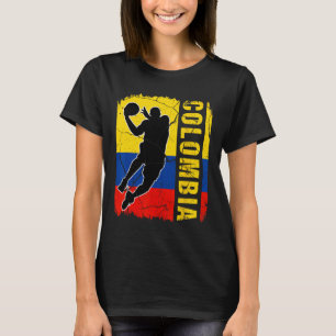 T-shirt Joueur colombien Bysketbyll Colombie Drapeau Byske