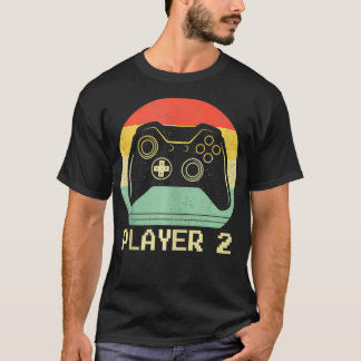 T-shirt Joueur correspondant Joueur Couple Joueur 2 Joueur