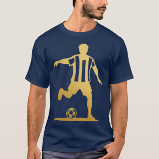 T-shirt joueur dans une aire de jeux en train de dribbler 