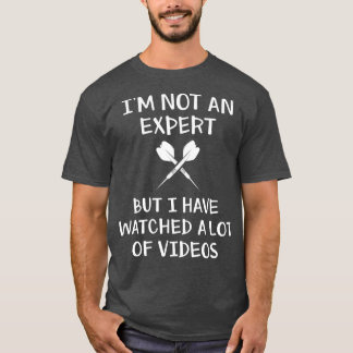 T-shirt Joueur Dart Je ne suis pas un expert des fléchette