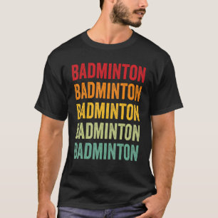 T-shirt Joueur de badminton amateur Design arc-en-ciel