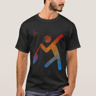 T-shirt Joueur de badminton Champion T Shirt Cadeau Raquet