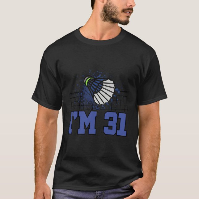 T-shirt Joueur De Badminton De Sport De Raquette I'M 31 (Devant)