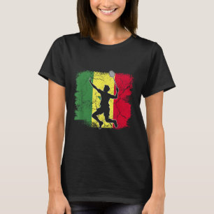 T-shirt Joueur de badminton Drapeau sénégalais Sénégal
