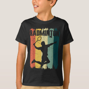 T-shirt Joueur de badminton rétro vintage Sports Badminton