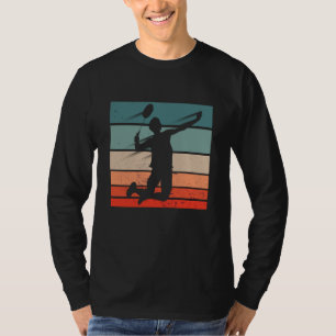 T-shirt Joueur de badminton smash en sautant