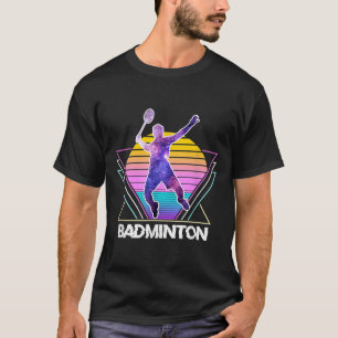 T-shirt Joueur de badminton Sports Rétro Vintage Vaporwave