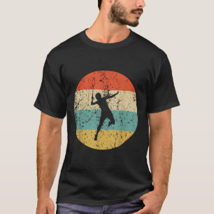 T-shirt Joueur de badminton vintage rétro Badminton