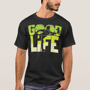 T-shirt Joueur de balle de tennis de bonne vie vintage Spo