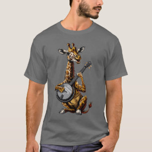 T-shirt Joueur de banjo bluegrass animal girafe garçon