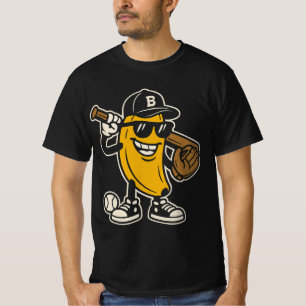 T-shirt Joueur de Baseball Banane Amateur de Fruits Cadeau