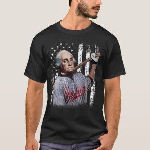 T-shirt Joueur de baseball George Washington 4 juillet