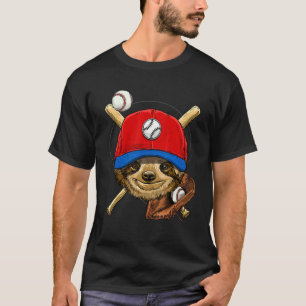T-shirt Joueur de baseball paresseux  Lanceur receveur Bas