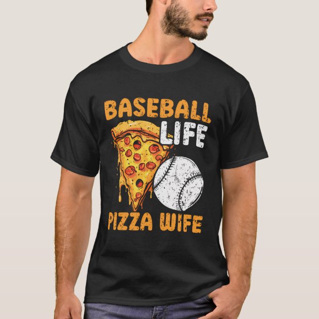 T-shirt Joueur de baseball Pizza Lover Sport Italien (Devant)