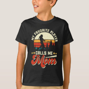 T-shirt Joueur de baseball préféré m'appelle maman - Fête 